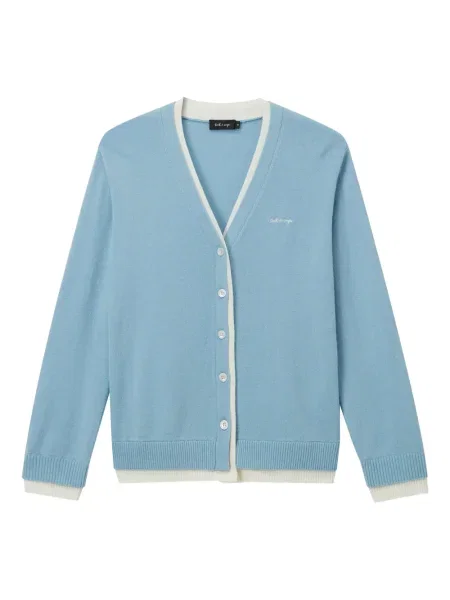 Cardigan Tout A Coup cu broderie albastru