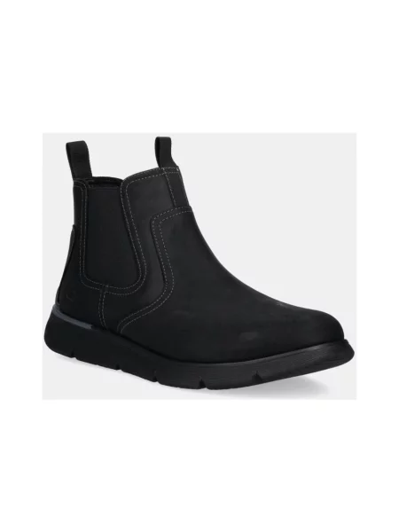 Botki Skechers skórzane czarne