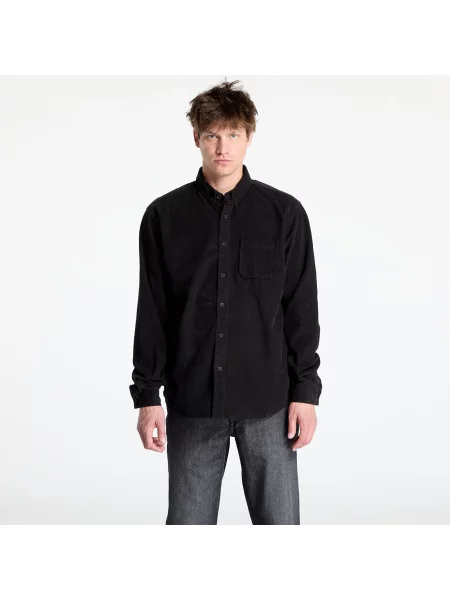 Πουκάμισο Urban Classics Corduroy Shirt Black M μαύρο