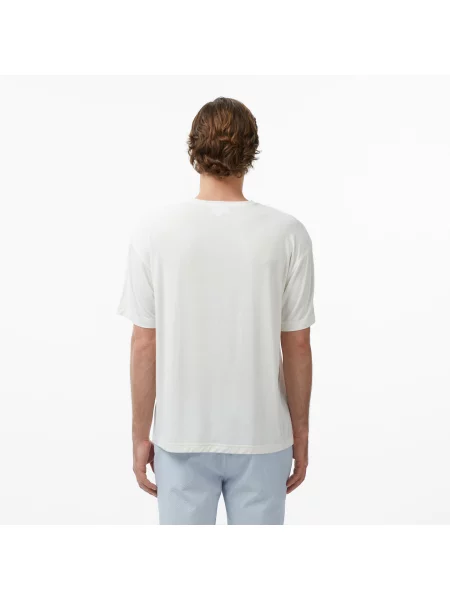 Lacoste T-Shirt Z Okrągłym Dekoltem Regular Fit biały