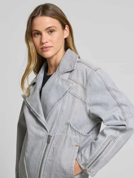 Kurtka jeansowa o kroju oversized z wpuszczanymi Iro