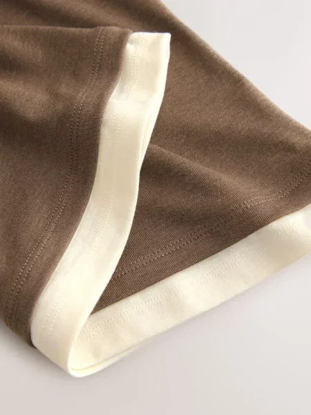 Next Tricou crem maro
