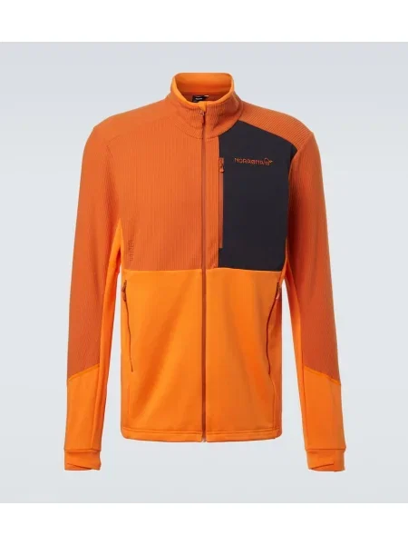 Jakna Norrøna iz flisa oranžna