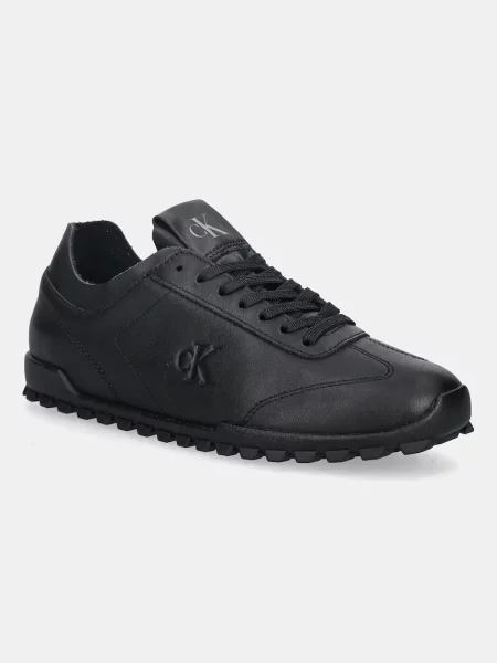 Calvin Klein sneakers din piele LOW PROFILE RUNNER LTH MG negru