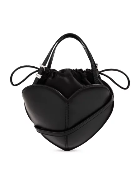 Rotate LEATHER HEART torebka crossbody skórzana czarna