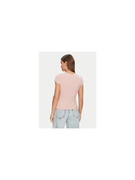 Guess Póló Slim Fit rózsaszín