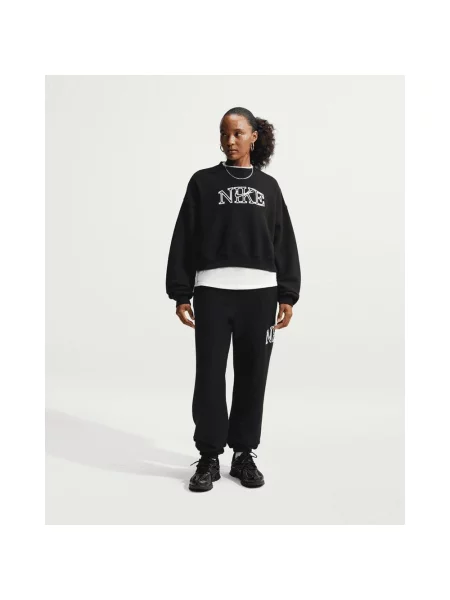 Bluza Nike Studio Fleece Medium Weight Oversize Crew XS czarny