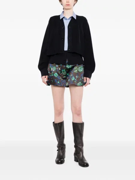 Cardigan Sacai cu decolteu în V negru