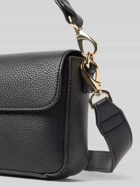 Lniana torebka Valentino Bags czarna