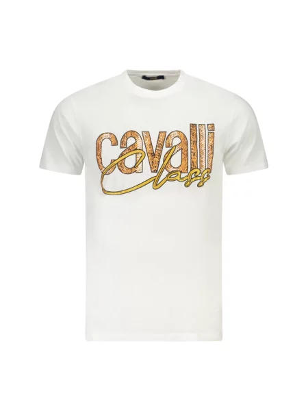 Krótka koszulka Cavalli Class biała