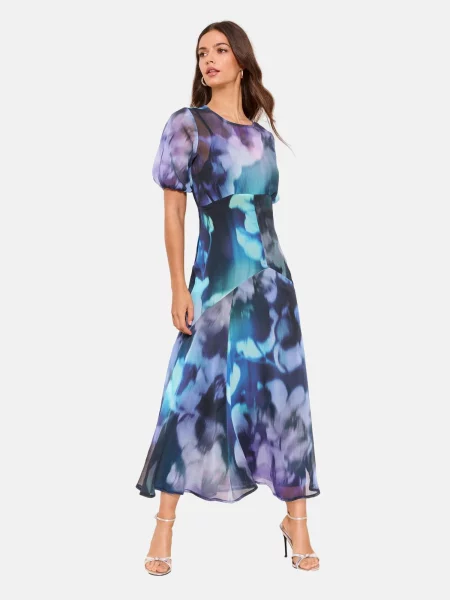 Lipsy Rochie bleumarin / aqua / lila / mov lavandă albastru