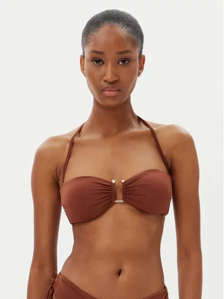 Μπικίνι πάνω μέρος Max Mara Beachwear καφέ