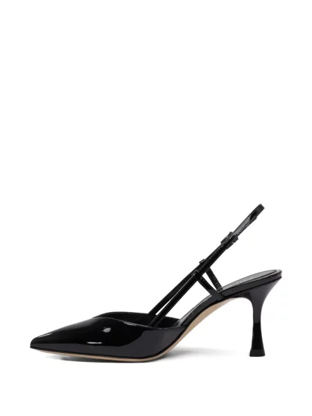 Pantofi cu toc Ninalilou din piele slingback negru