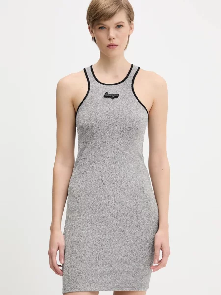 Hugo Blue rochie argintiu mini mulata albastru