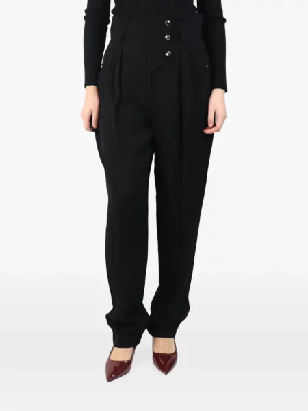 Pantaloni Iro cu talie înaltă negru