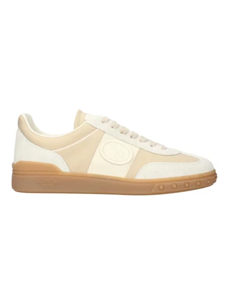 Lniane sneakersy Valentino Garavani beżowe