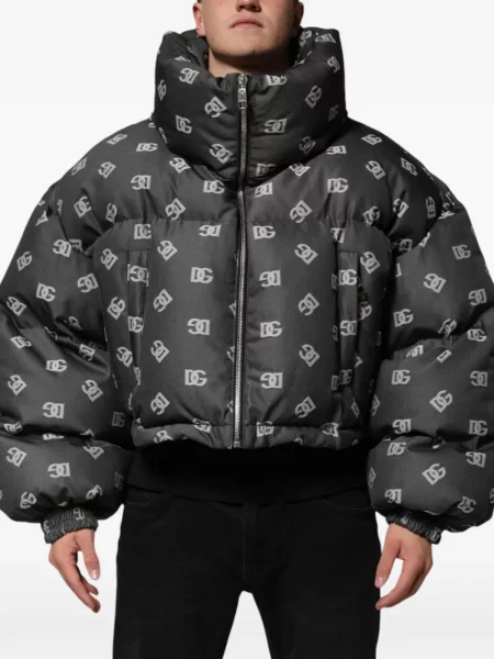 Geacă Dolce & Gabbana cu imagine negru