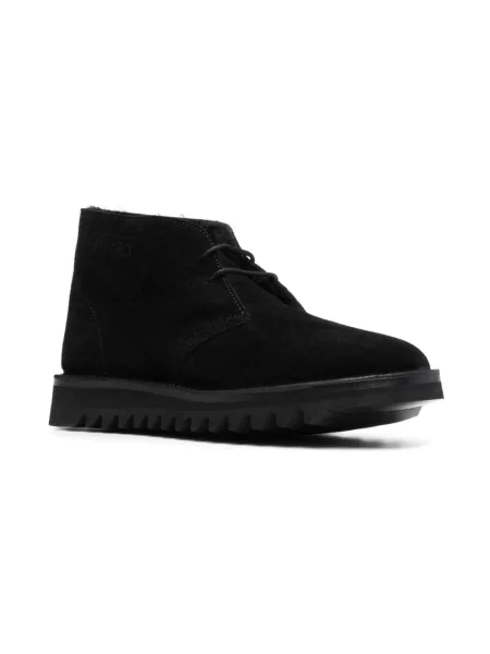 Buty do kostki Kenzo skórzane czarne