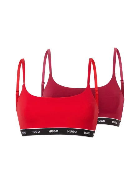 HUGO Sutien roșu / roșu burgundy / negru alb