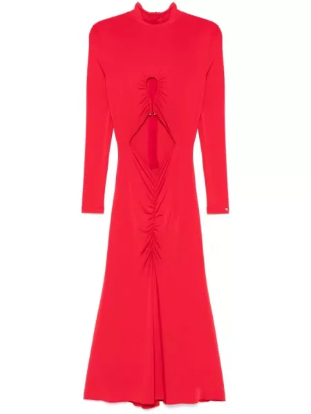 Rochie midi Nissa până la genunchi de costum roșu