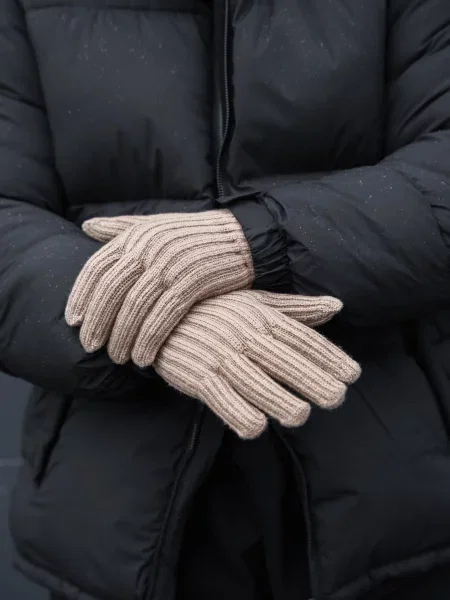 Without Рукавички Вовна бежевий
