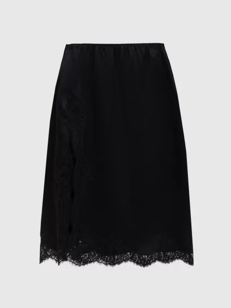 Спідниця з шовком Dolce&gabbana чорна