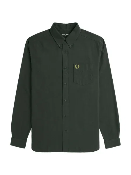 Cămașă Fred Perry din țesătură twill verde