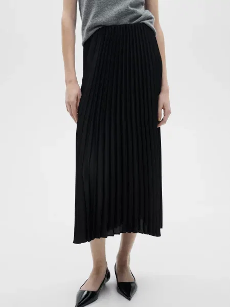 Спідниця міді MANGO чорний