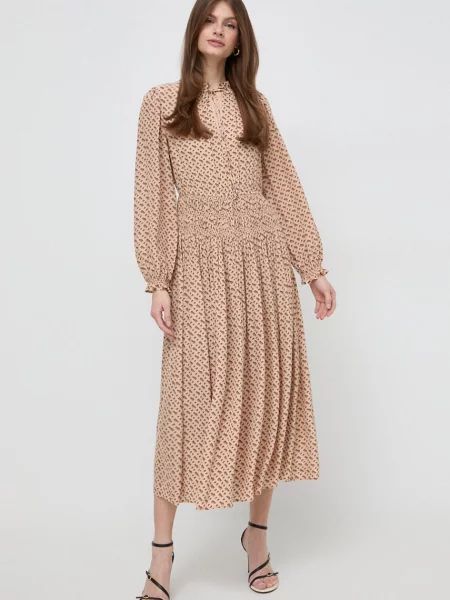 BOSS rochie midi evazati bej