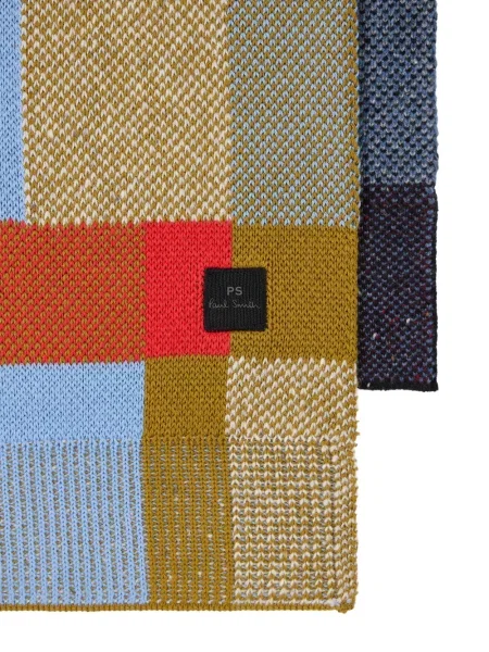 Fular Paul Smith de lână albastru
