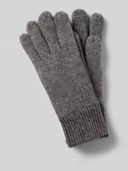 Barbour rękawiczki wełniane Carlton granatowy