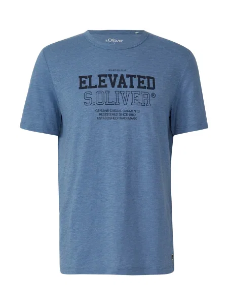 S.Oliver Tricou albastru amestec negru