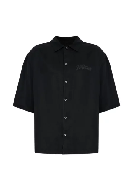Cămașă Allsaints cu autograf negru