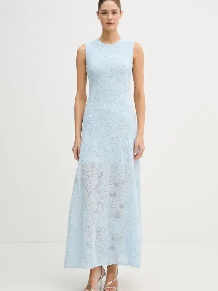 Rotate sukienka rozkloszowana niebieska