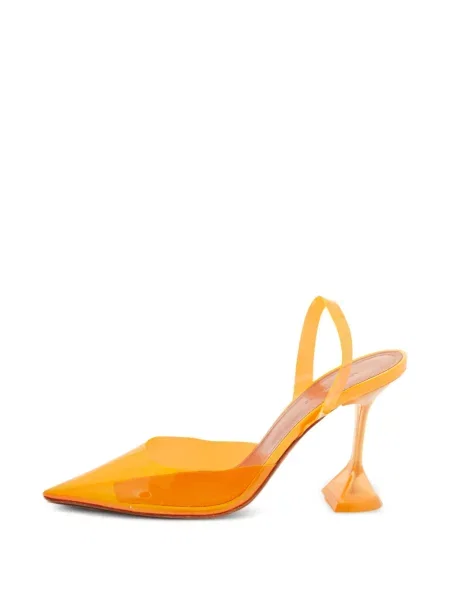 Pantofi cu toc Amina Muaddi slingback portocaliu