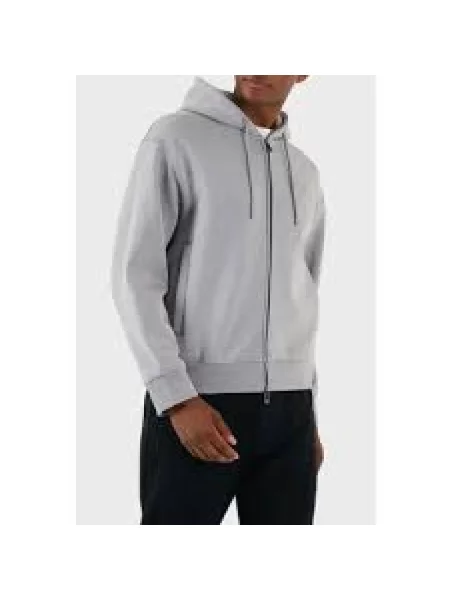 Bluza z kapturem Emporio Armani z kapturem szara
