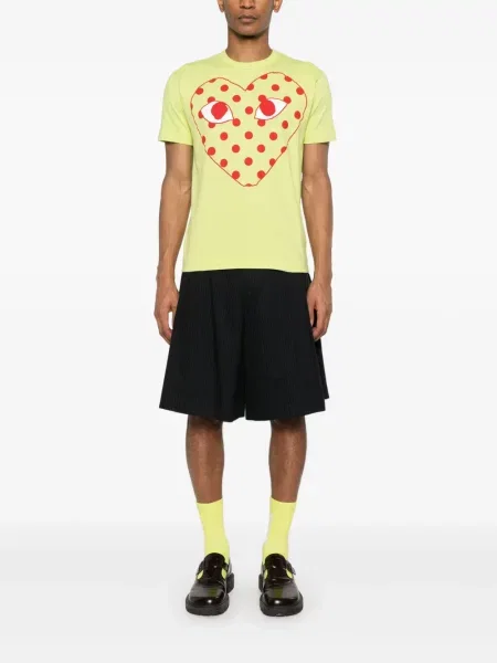 Tricou Comme Des Garcons Play cu imagine verde