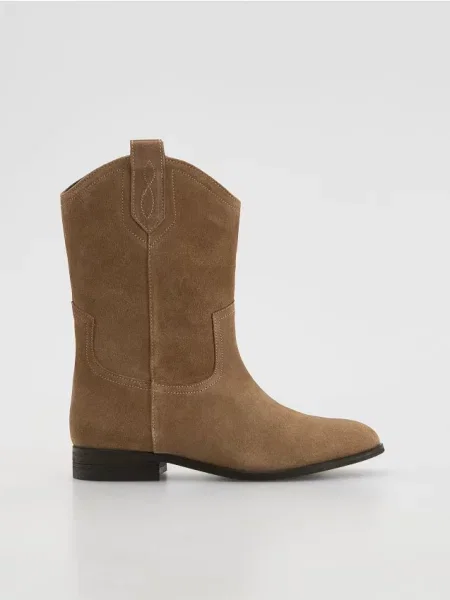 Замшевые ботинки Reserved бежевые