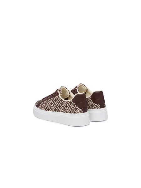 Tenisice Tommy Hilfiger Chic Platform Monogram smeđa