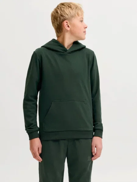 Jack & Jones Junior Sweater majica JJEBradley tamno zelena