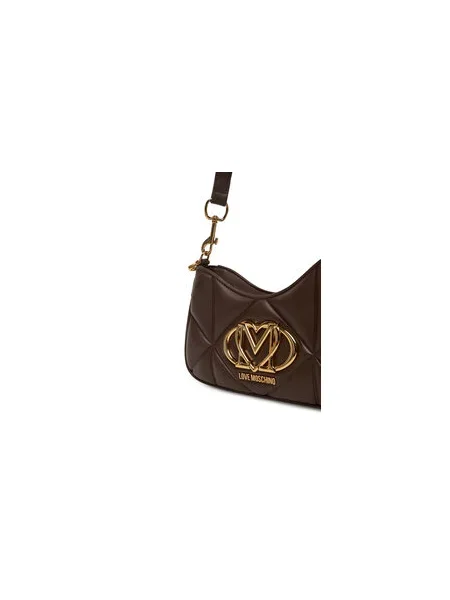 Crossbody kabelka Love Moschino hnedá