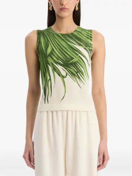 Top Oscar De La Renta verde