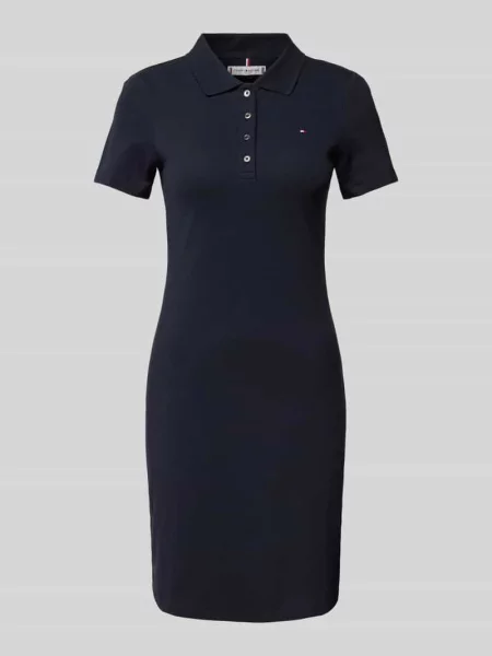 Tommy Hilfiger sukienka polo Kobiety niebieski jednolity S granatowa