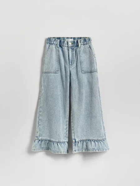 Reserved Джинси super wide leg синій