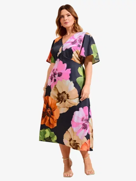 Friends Like These Rochie / bleumarin / portocaliu / roz bej