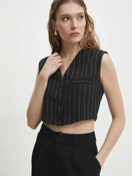 Елек Answear Lab с едно копче черно