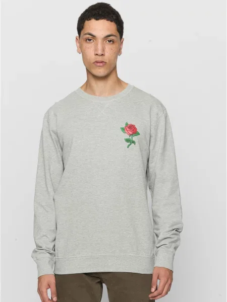 Суичър без качулка Mister Tee сиво