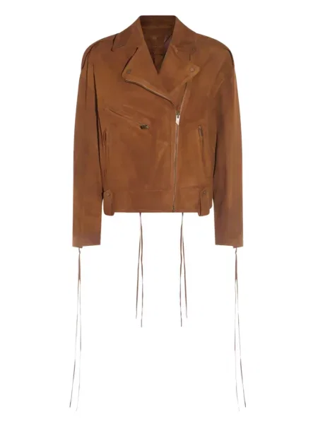 Kurtka skórzana Salvatore Santoro biker brązowa