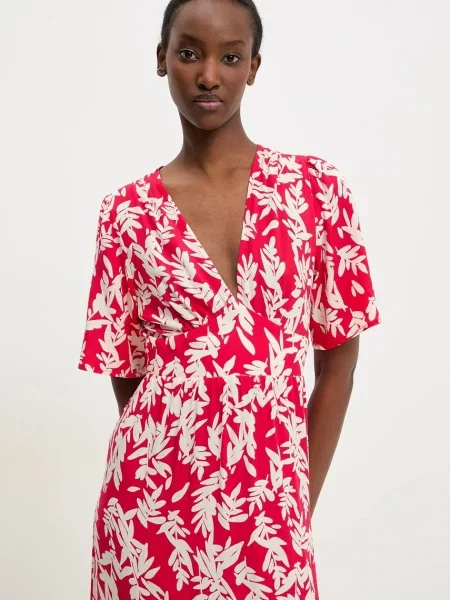 Answear Lab sukienka maxi rozkloszowana różowy