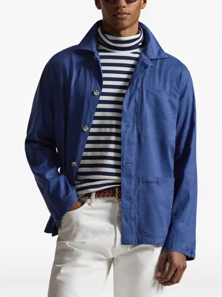 Tricou polo Polo Ralph Lauren cu dungi cu două rânduri de nasturi cu aplicații negru